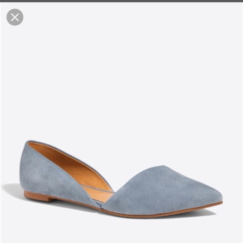 J. Crew Factory Zoe Suede D’Orsay Flats